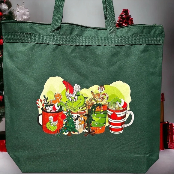 Christmas tote‎ bag zipper closure - Picture 3 of 4